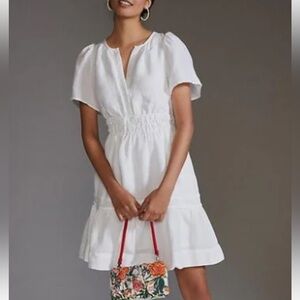 Anthropologie White Midi Dress